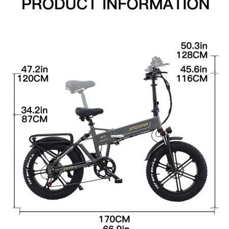 JINGHMA R W V Ah Electric Bicycle with Batteries