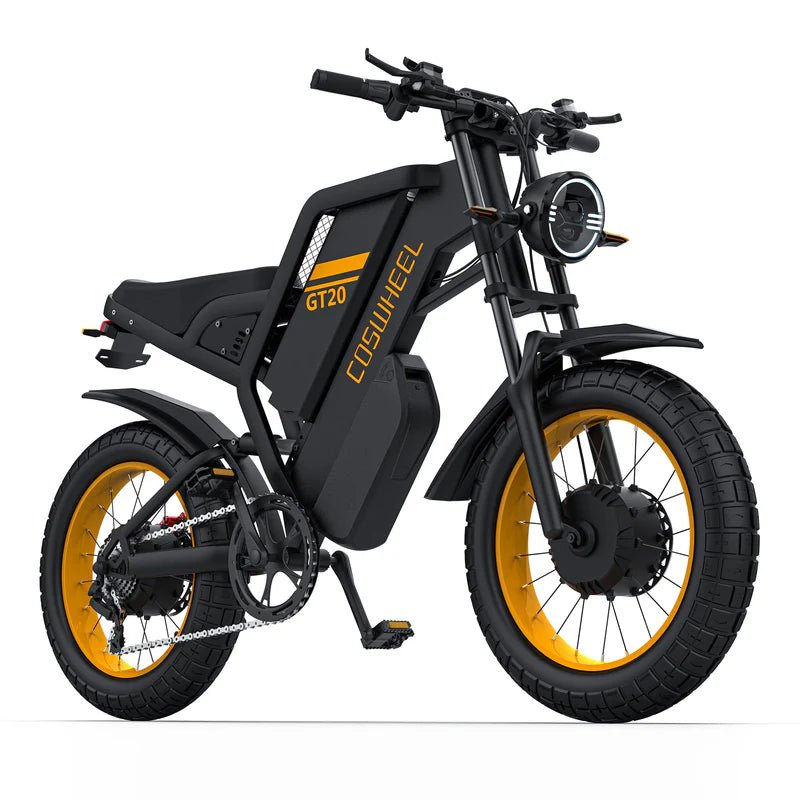 coswheel gt pro electric bike dual motor and dual battery pogo cycles
