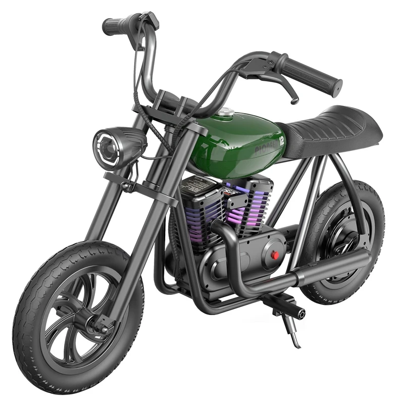 HYPER GOGO Pioneer Plus Electric Motorcycle for Kids Green w p