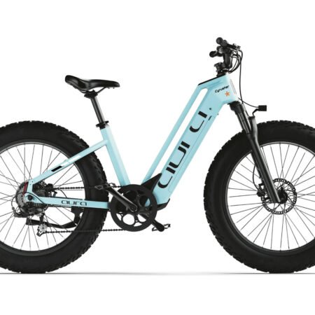 CyrusherAuraStep ThroughFatTireE Bike Blue